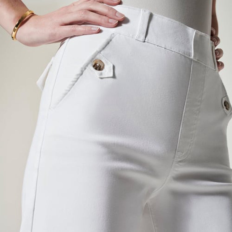 Stretch Twill Cropped Weithose