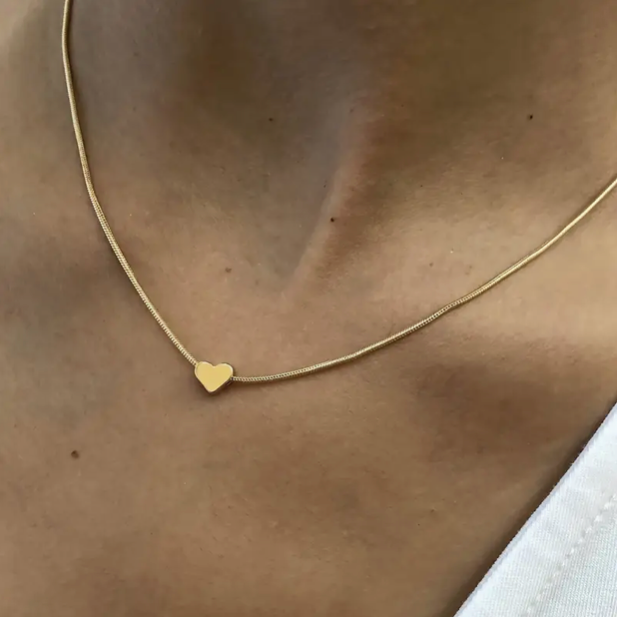 Goldene Mini Herz Halskette