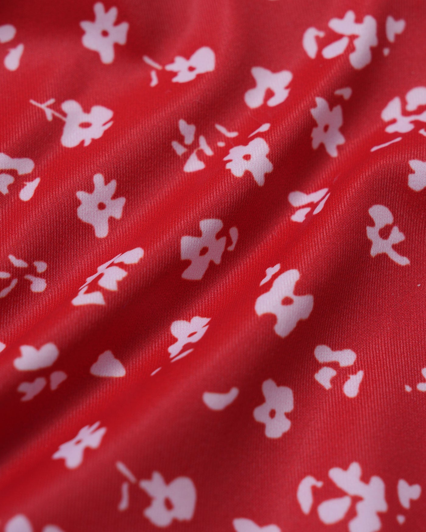 Rotes Blumen-Bikini-Set mit Kordelzug und Dreieck-Top