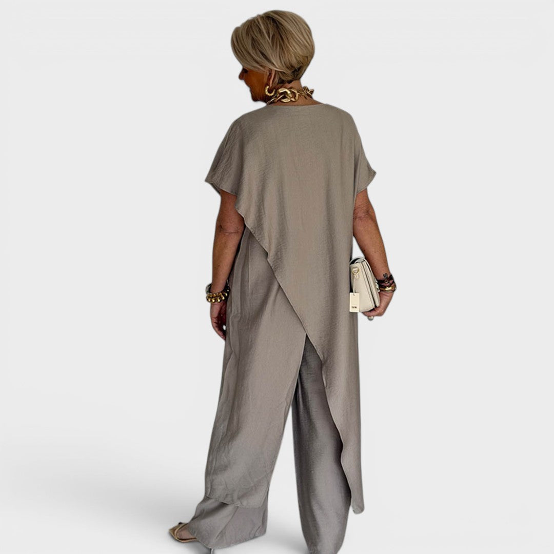 Roseth - Set aus Tunika im Lagenlook und weiter Hose