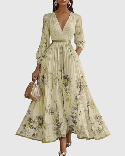 Siena™ - Elegante Plissee Maxi Kleid