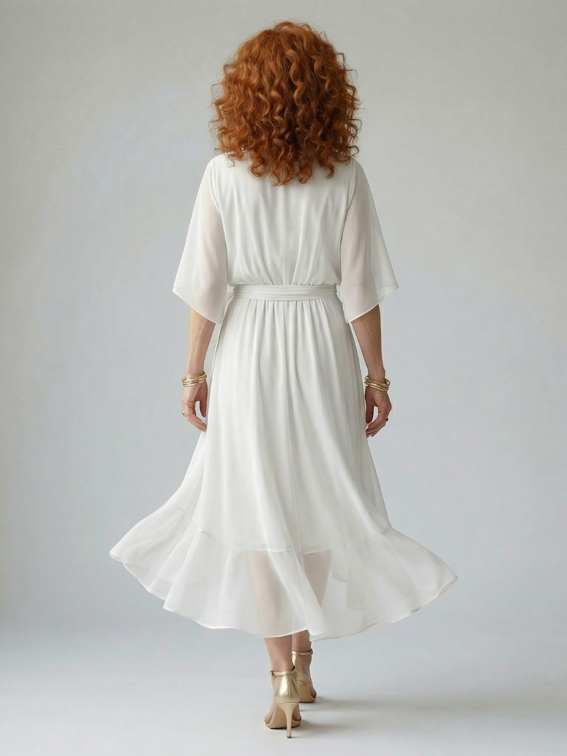 Elric - Midi Drapierte Robe