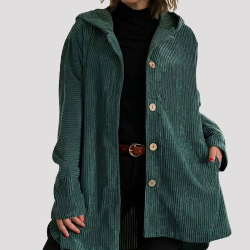 Jaze - Lässige Cord-Hoodie-Jacke für den Herbst
