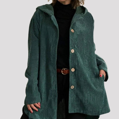 Jaze - Lässige Cord-Hoodie-Jacke für den Herbst