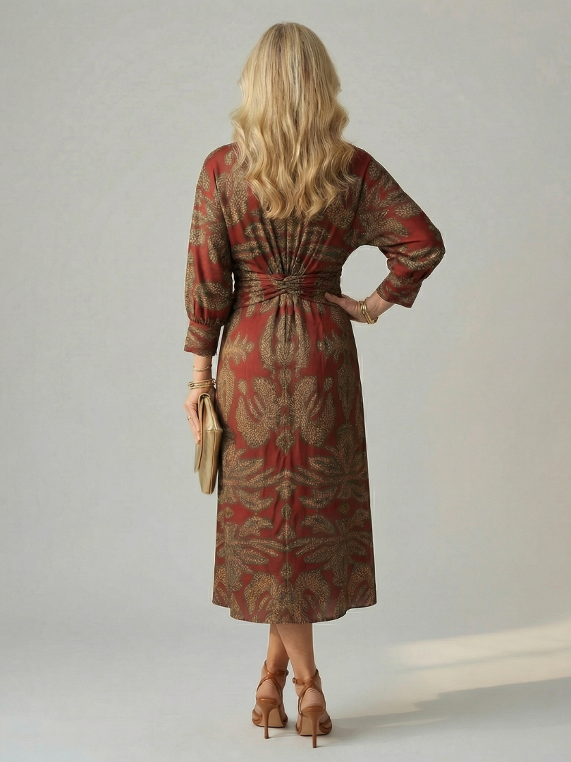 Lune - Midi-Wickelkleid Natur