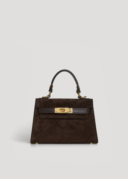 LINA MINI VELOURSLEDER ESPRESSO