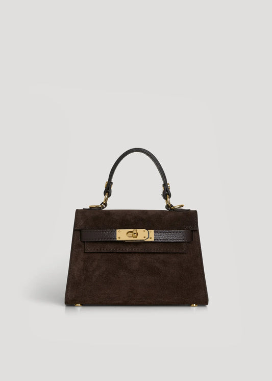 LINA MINI VELOURSLEDER ESPRESSO