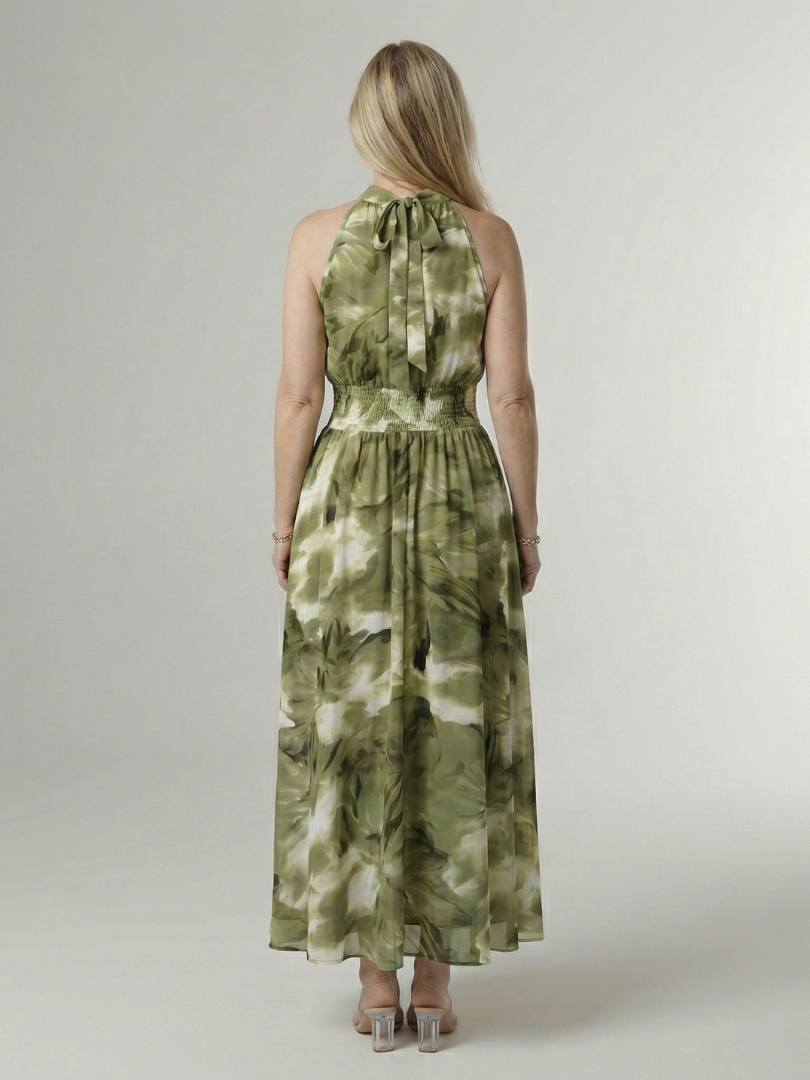 Sylin - Midikleid mit Neckholder und geraffter Taille