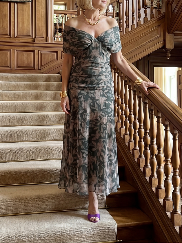 Elisabeth - Midikleid mit Schulterfreien Trägern