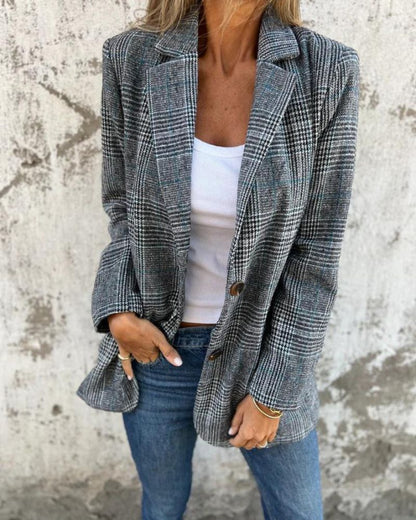 Abby - Klassischer karierten Blazer
