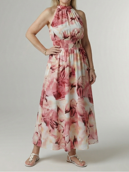 Sylin - Midikleid mit Neckholder und geraffter Taille