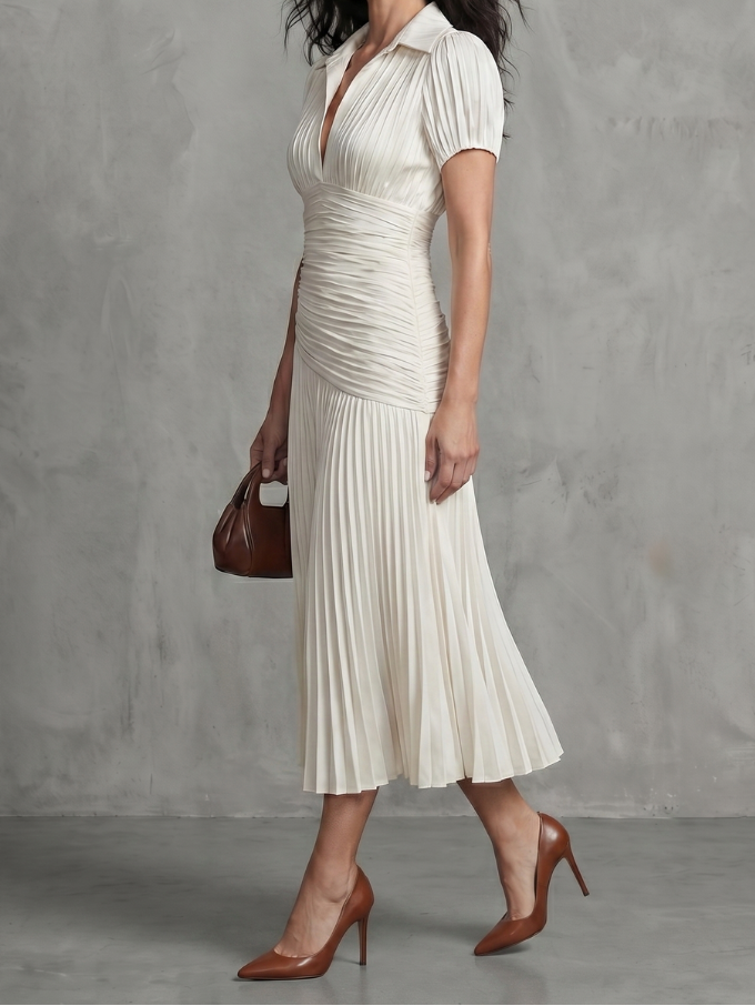 Theodora - Midikleid mit Faltenbund