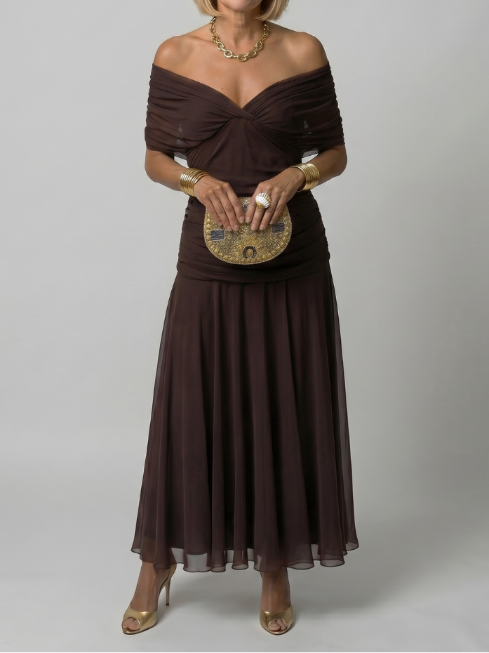 Elisabeth - Midikleid mit Schulterfreien Trägern