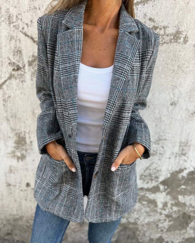 Abby - Klassischer karierten Blazer