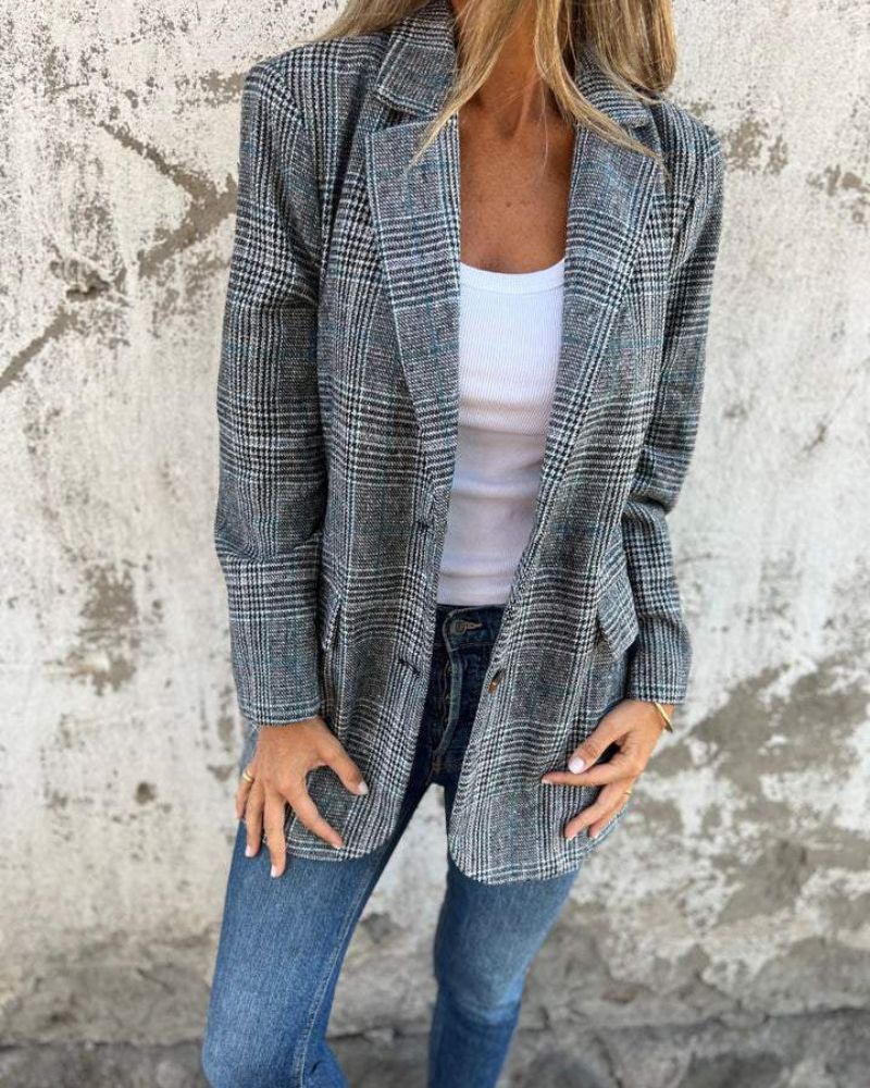 Abby - Klassischer karierten Blazer