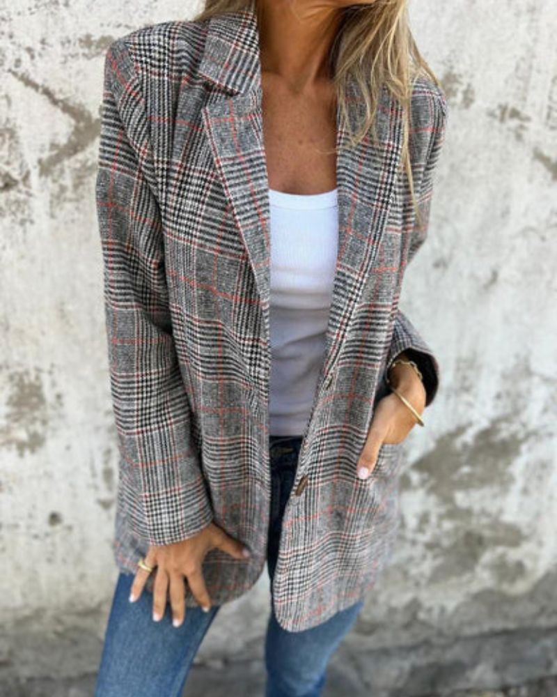 Abby - Klassischer karierten Blazer