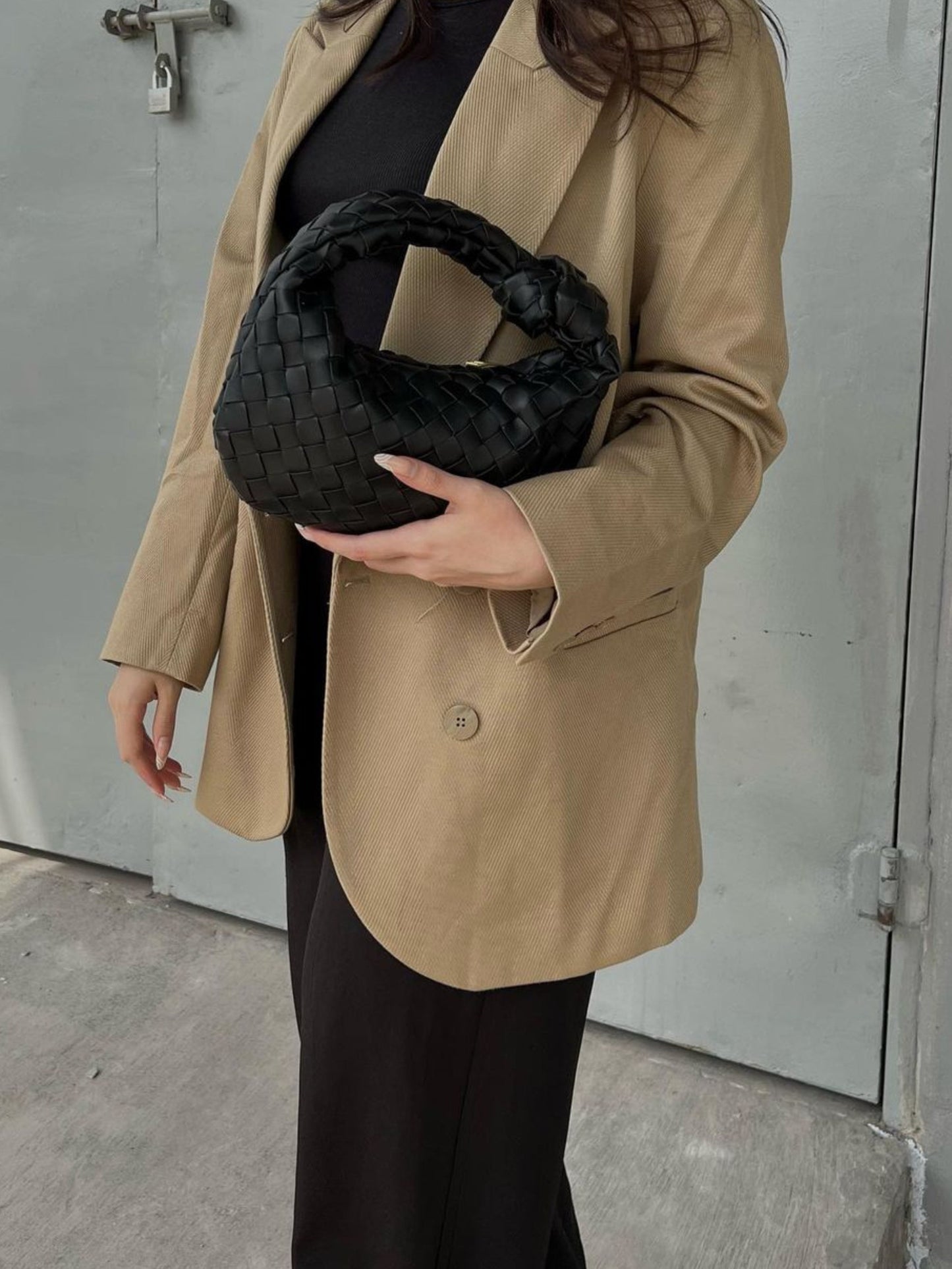 Marigold Geflochtene Mini-Henkeltasche