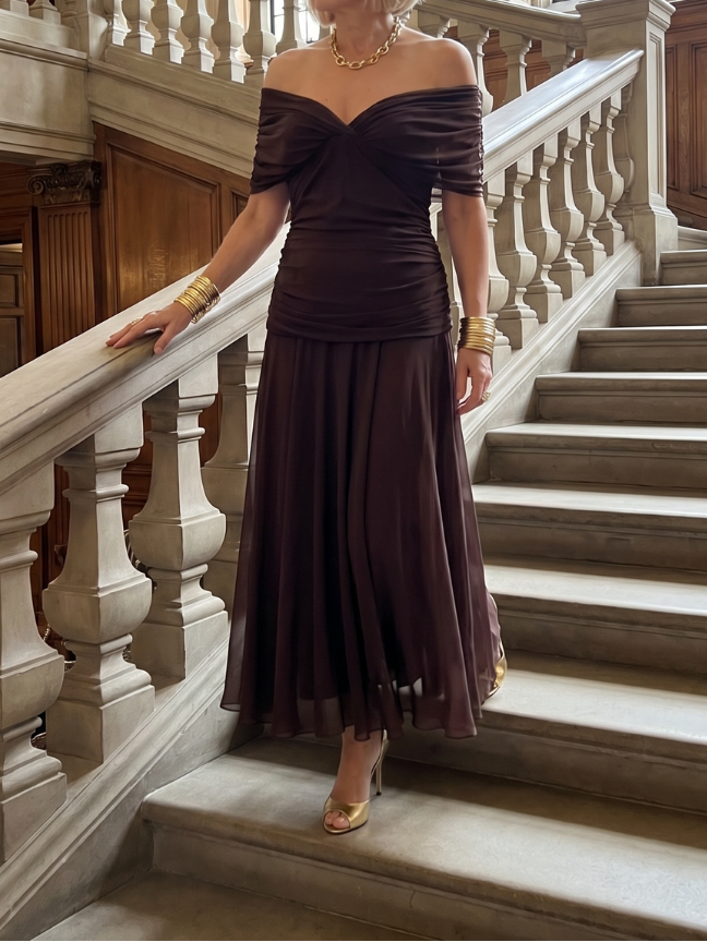 Elisabeth - Midikleid mit Schulterfreien Trägern