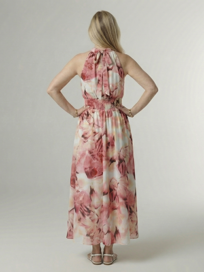 Sylin - Midikleid mit Neckholder und geraffter Taille