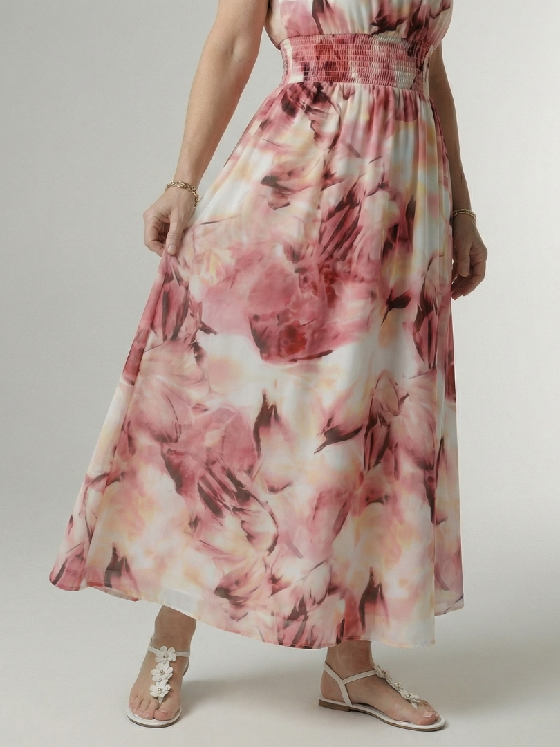 Sylin - Midikleid mit Neckholder und geraffter Taille