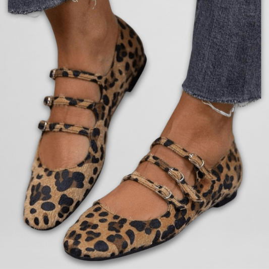 SavannaStride™ Triple Strap Flats