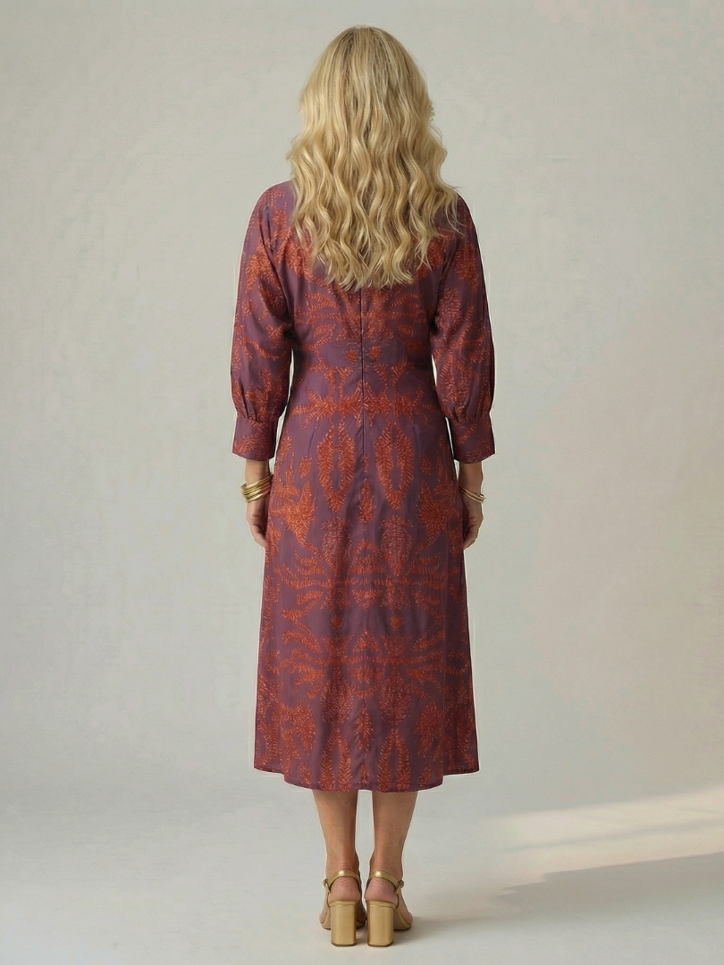 Lune - Midi-Wickelkleid Natur