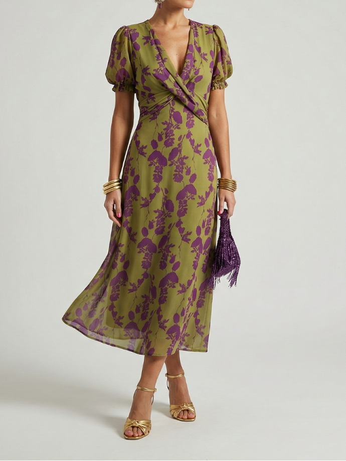 Virel - Lässiges Midikleid mit Blumenmuster