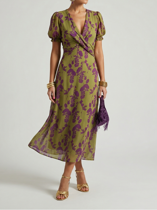 Virel - Lässiges Midikleid mit Blumenmuster
