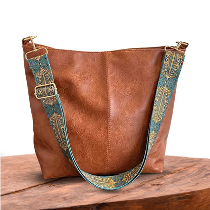 Greta - Vintage Leder-Schultertasche