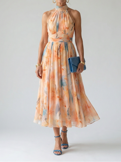 Elin - Midi-Kleid mit Halterneck