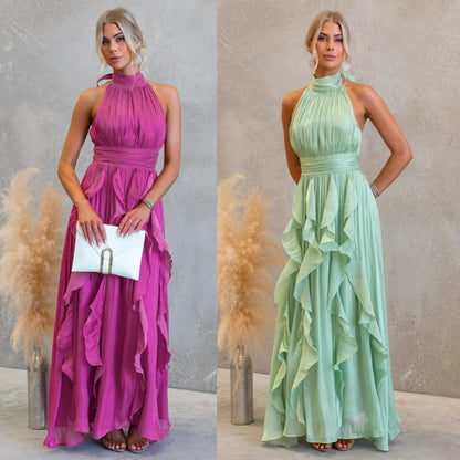 Maxikleid mit Rüschen Celestia