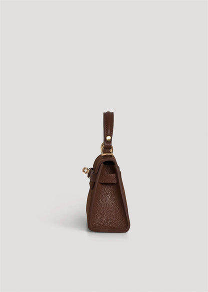 LINA MINI VELOURSLEDER DUNKLE SCHOKOLADE