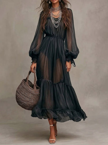 Gerda | Elegantes V-Ausschnitt Midi-Kleid
