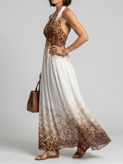 Orlune - Midikleid mit Falten in Weiß