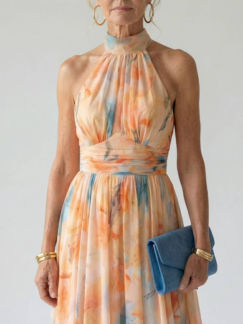 Elin - Midi-Kleid mit Halterneck