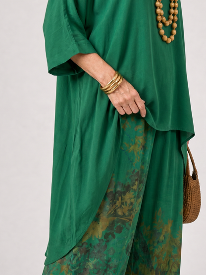 Talvienne | Zweiteiliges Set mit High-Low-Tunika & weitem Beinkleid