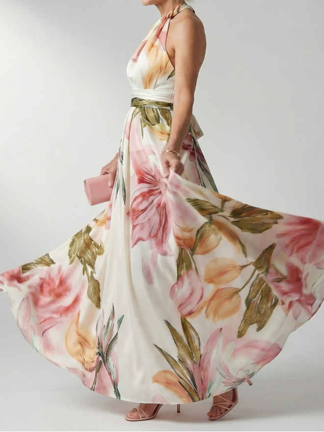 Anke - Leichtes Maxikleid mit floralem Muster
