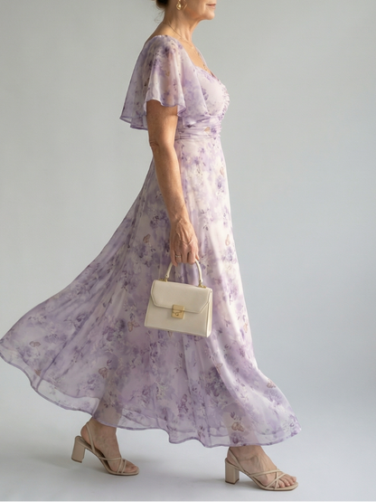 Vaelis - Midikleid mit Volantärmeln
