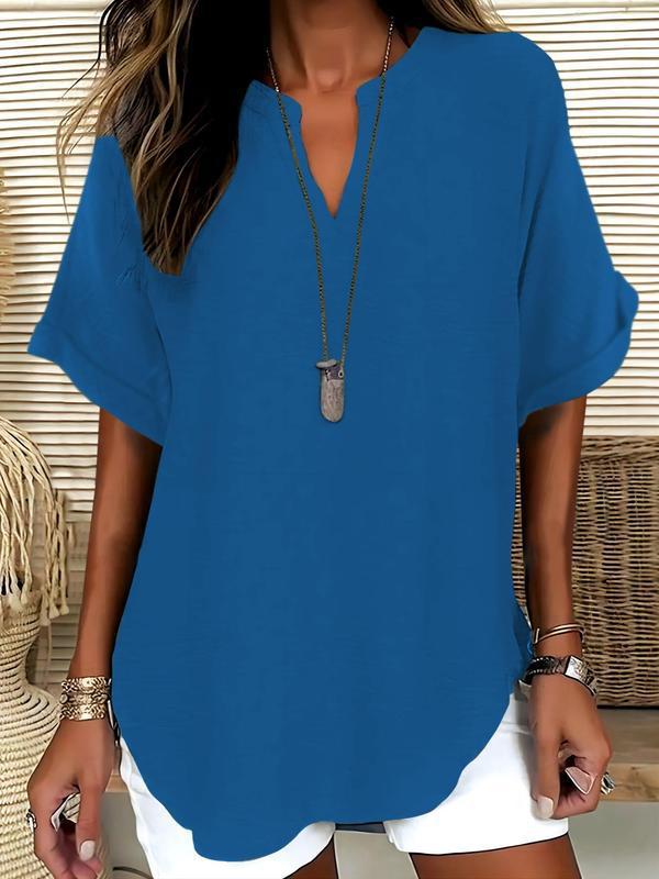 Xalina Bluse mit Kerb-Ausschnitt