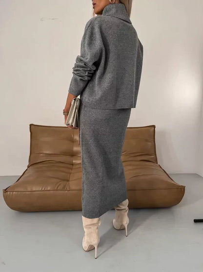 Rosie - Elegantes Pullover-Kleid Set