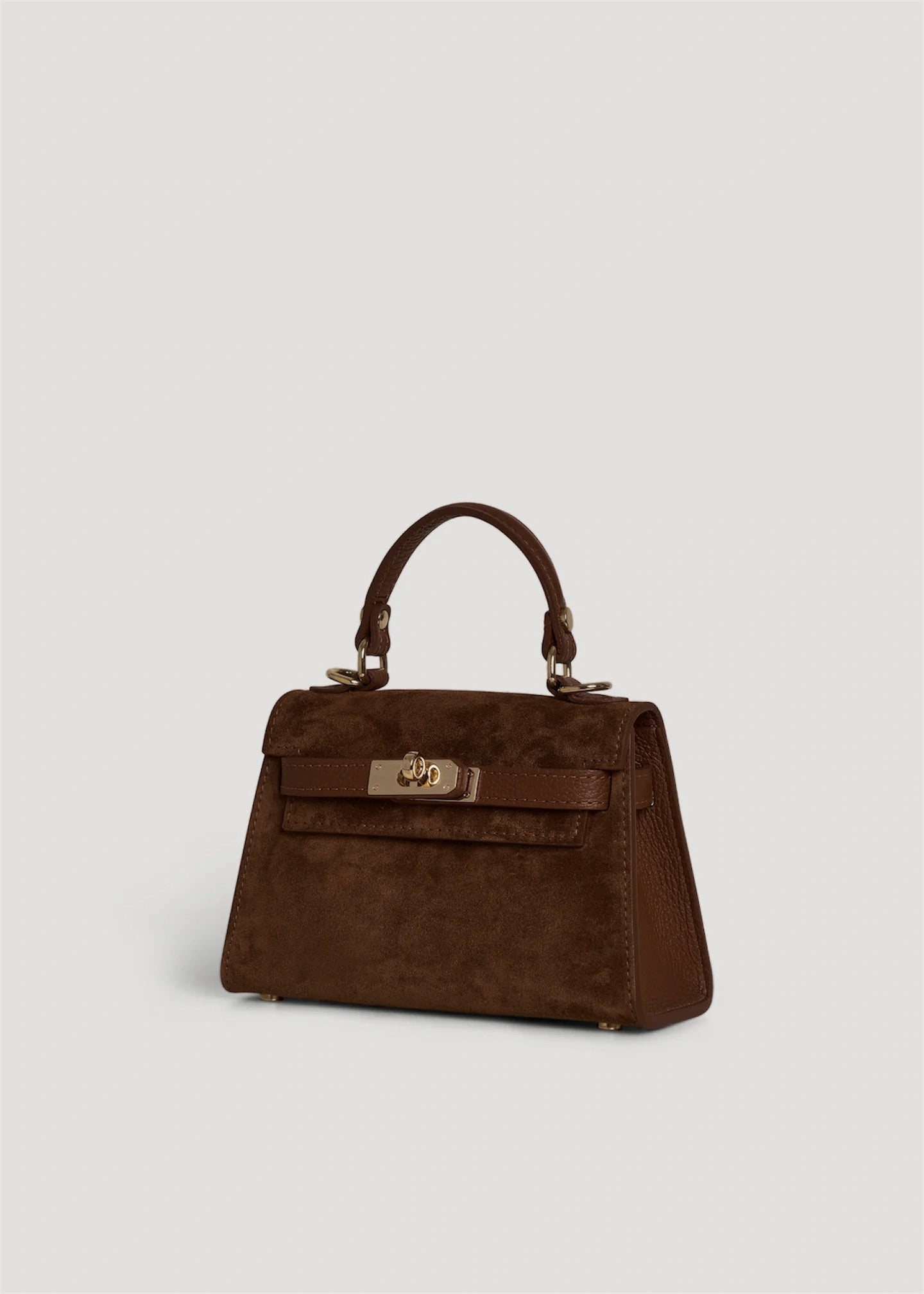 LINA MINI VELOURSLEDER DUNKLE SCHOKOLADE