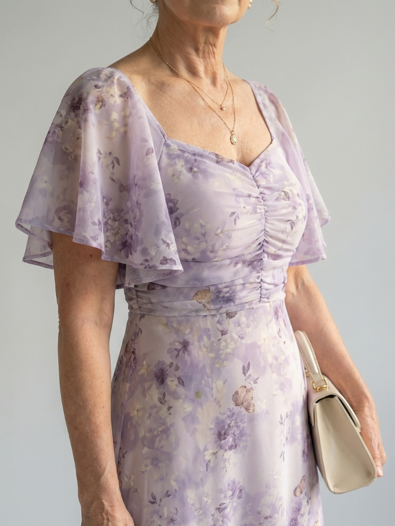 Vaelis - Midikleid mit Volantärmeln