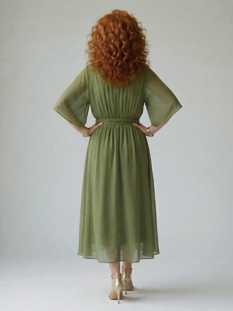 Elric - Midi Drapierte Robe