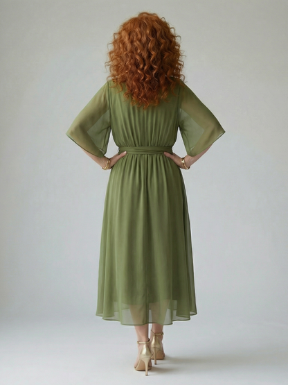 Elric - Midi Drapierte Robe
