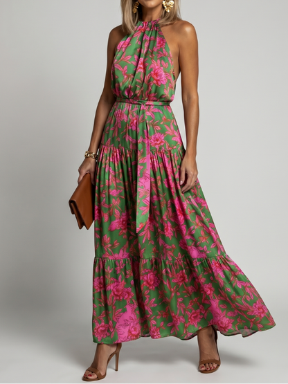 Rowen - Midikleid mit Halterneck und Drapierung