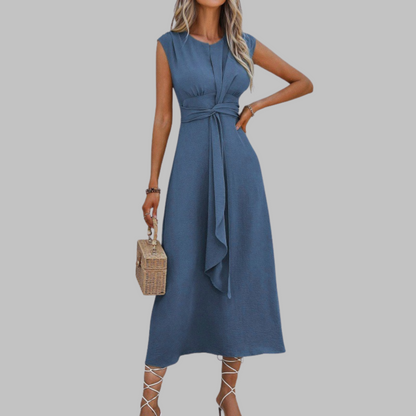 Reese | Elegant Ärmellos Rundhalsausschnitt Maxikleid