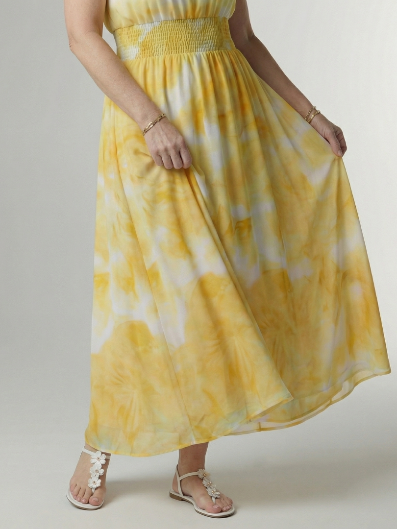 Sylin - Midikleid mit Neckholder und geraffter Taille