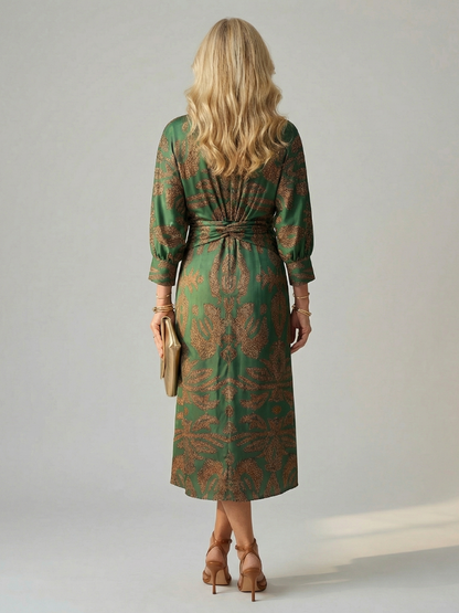 Lune - Midi-Wickelkleid Natur