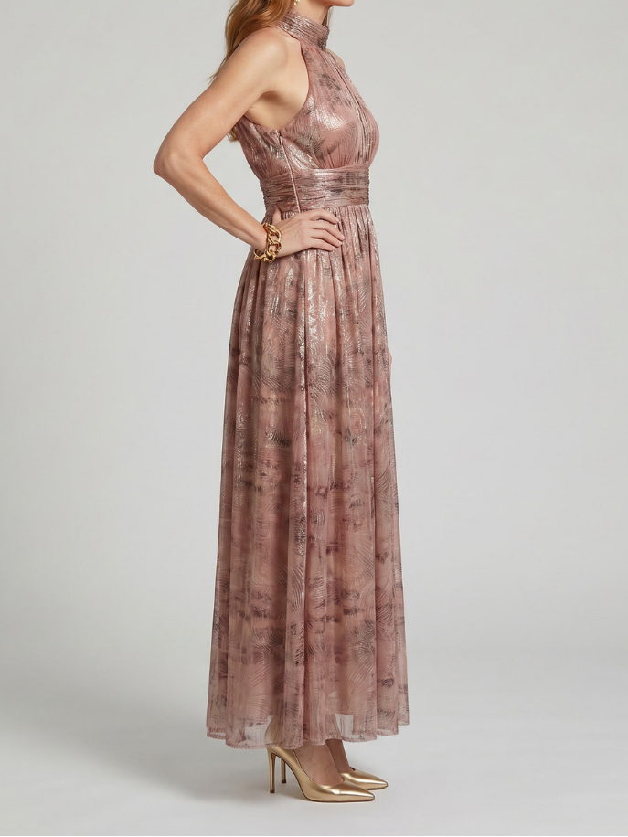 Imogen - Ärmelloses Midi-Kleid mit strukturiertem Finish