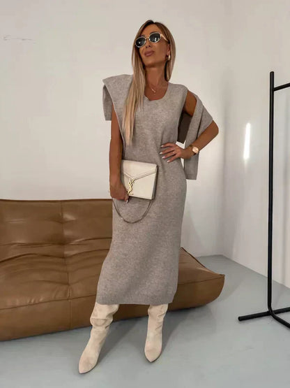 Rosie - Elegantes Pullover-Kleid Set